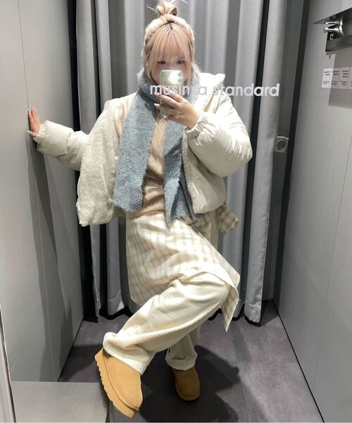 MUSINSA STANDARD（ムシンサスタンダード）の「ウィンター パグ ショートブーツ [ライトブラウン]（ブーツ・レディース・その他・23cm/24cm/25cm/26cm/27cm/28cm）」の12枚目の写真
