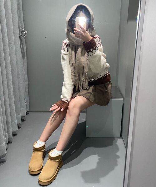 MUSINSA STANDARD（ムシンサスタンダード）の「ウィンター パグ ショートブーツ [ライトブラウン]（ブーツ・レディース・その他・23cm/24cm/25cm/26cm/27cm/28cm）」の8枚目の写真