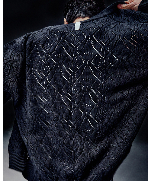 NOMANUAL(NOMANUAL)の「T.B PUNCHING KNIT CARDIGAN - BLACK(カーディガン/ボレロ・レディース・その他・SMALL/MEDIUM/LARGE)」の3枚目の写真
