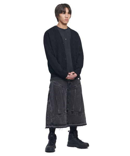 NOMANUAL(NOMANUAL)の「T.B PUNCHING KNIT CARDIGAN - BLACK(カーディガン/ボレロ・レディース・その他・SMALL/MEDIUM/LARGE)」の4枚目の写真