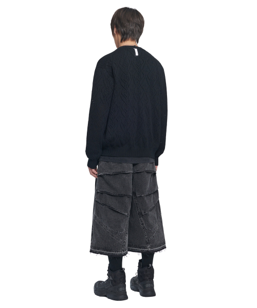 NOMANUAL(NOMANUAL)の「T.B PUNCHING KNIT CARDIGAN - BLACK(カーディガン/ボレロ・レディース・その他・SMALL/MEDIUM/LARGE)」の5枚目の写真