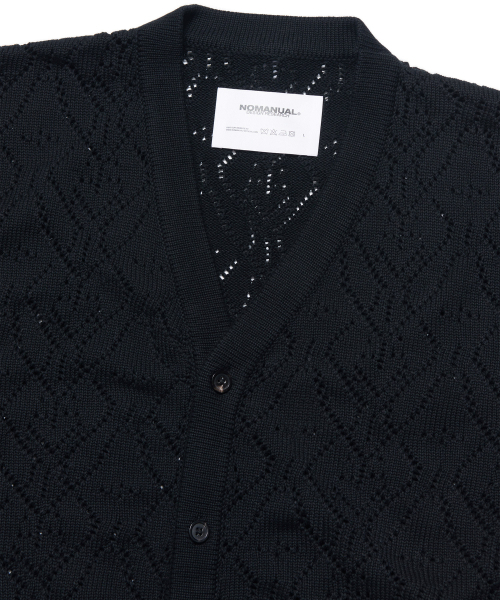 NOMANUAL(NOMANUAL)の「T.B PUNCHING KNIT CARDIGAN - BLACK(カーディガン/ボレロ・レディース・その他・SMALL/MEDIUM/LARGE)」の6枚目の写真