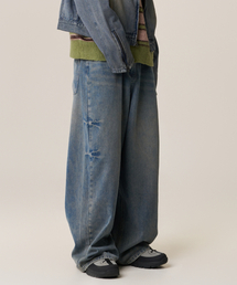 SUPERSUB（スーパーサブ）の「ドミンゴ ウォッシング ワイドデニムパンツ - ウォッシュドブルー（デニムパンツ）」