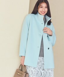 INDIVI | 【日本製／ミドル丈】スタンドカラーミドルコート(その他アウター)