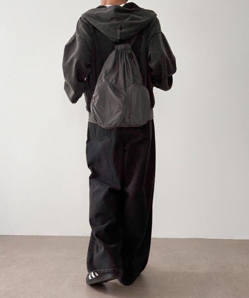 WEGO（ウィゴー）の「WEGO/ポケットデザインナップサック（バックパック/リュック・レディース・グレー/ブラック/ワイン・FREE）」の8枚目の写真