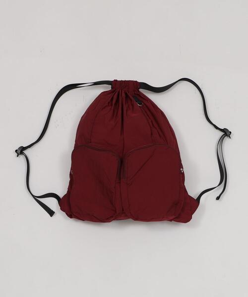 WEGO（ウィゴー）の「WEGO/ポケットデザインナップサック（バックパック/リュック・レディース・グレー/ブラック/ワイン・FREE）」の13枚目の写真