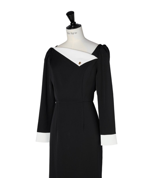 Asymmetrical Collar Dress（ワンピース）｜Her lip to（ハーリップ