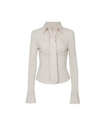 VIVIAN SCARF SHIRT beige