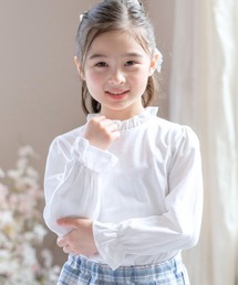 パフスリーブ」に該当するキッズのシャツ/ブラウス（ホワイト/白色系