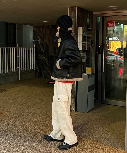 MUCENT(ムセント)の「スノイングフリースバンディングカーゴパンツ 男女共用 (3カラー)(その他パンツ・レディース・Beige/ブラック/スカイブルー・FREE)」の4枚目の写真