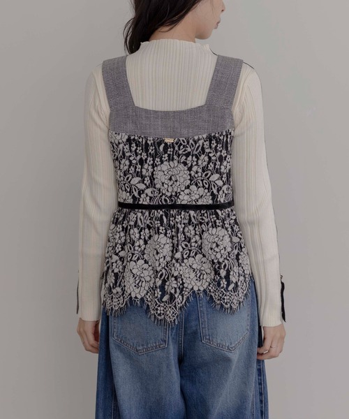 ベロアレース ペプラムビスチェキャミソール Eimee Law│Eimee Law