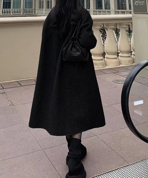 セール】テーラードカラーダブルボタンウールコート（チェスターコート