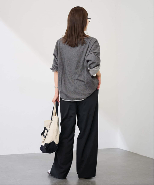 FRAMeWORK(フレームワーク)の「TWラップパンツ(スラックス・レディース・チャコールグレー/ブラック・36/38)」の5枚目の写真