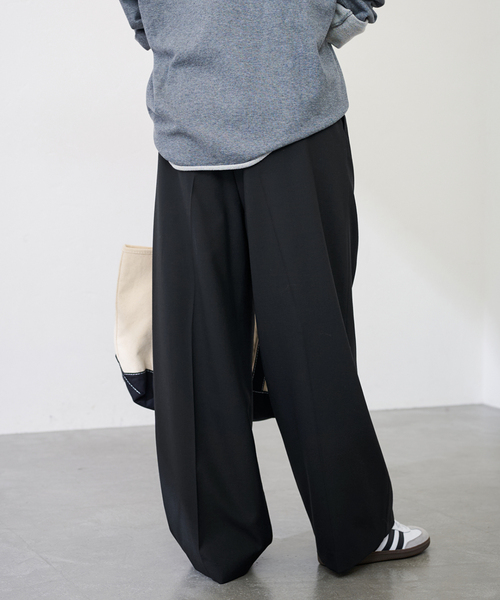 FRAMeWORK(フレームワーク)の「TWラップパンツ(スラックス・レディース・チャコールグレー/ブラック・36/38)」の9枚目の写真