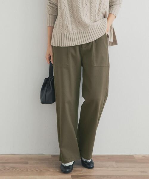 URBAN RESEARCH DOORS(アーバンリサーチドアーズ)の「裏起毛ベイカーイージーパンツ(その他パンツ・レディース・オフホワイト/カーキ・MEDIUM/SMALL)」の2枚目の写真