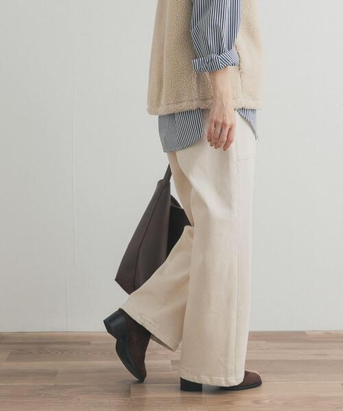 URBAN RESEARCH DOORS(アーバンリサーチドアーズ)の「裏起毛ベイカーイージーパンツ(その他パンツ・レディース・オフホワイト/カーキ・MEDIUM/SMALL)」の3枚目の写真