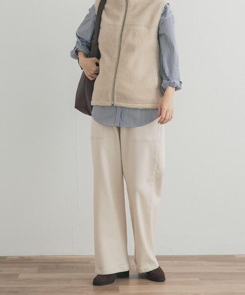 URBAN RESEARCH DOORS(アーバンリサーチドアーズ)の「裏起毛ベイカーイージーパンツ(その他パンツ・レディース・オフホワイト/カーキ・MEDIUM/SMALL)」の5枚目の写真