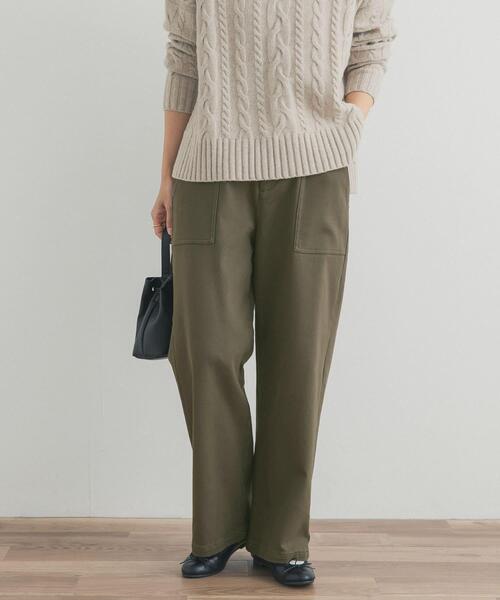 URBAN RESEARCH DOORS(アーバンリサーチドアーズ)の「裏起毛ベイカーイージーパンツ(その他パンツ・レディース・オフホワイト/カーキ・MEDIUM/SMALL)」の12枚目の写真