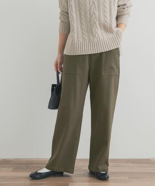 URBAN RESEARCH DOORS(アーバンリサーチドアーズ)の「裏起毛ベイカーイージーパンツ(その他パンツ・レディース・オフホワイト/カーキ・MEDIUM/SMALL)」の13枚目の写真