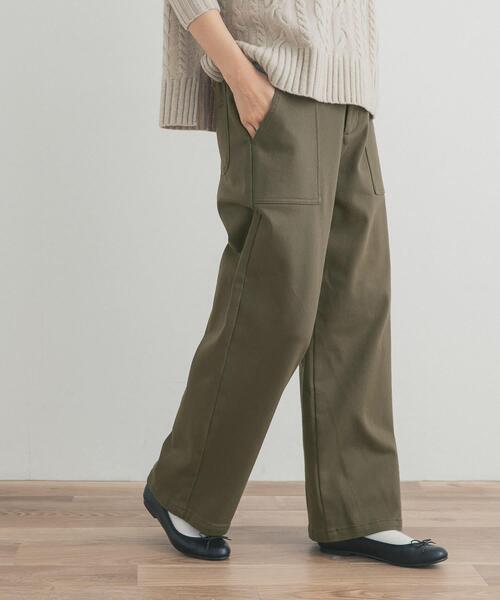 URBAN RESEARCH DOORS(アーバンリサーチドアーズ)の「裏起毛ベイカーイージーパンツ(その他パンツ・レディース・オフホワイト/カーキ・MEDIUM/SMALL)」の16枚目の写真