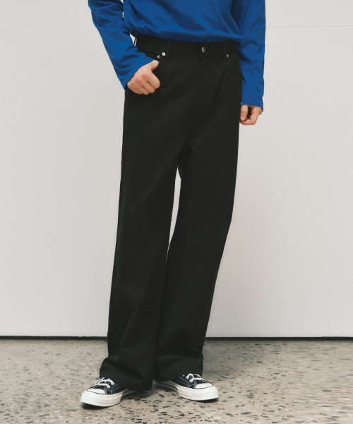 WEDNESDAY OASIS(ウェンズデーオアシス)の「クラシックコットンスティッチパンツ_BLACK(W25-PT27)(その他パンツ・メンズ・ブラック・MEDIUM/LARGE)」の1枚目の写真