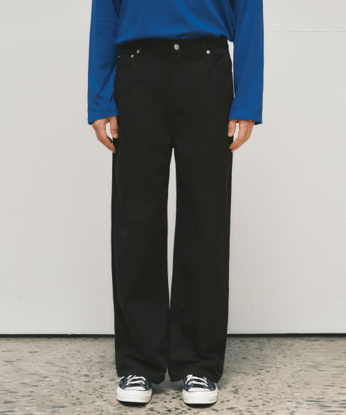 WEDNESDAY OASIS(ウェンズデーオアシス)の「クラシックコットンスティッチパンツ_BLACK(W25-PT27)(その他パンツ・メンズ・ブラック・MEDIUM/LARGE)」の2枚目の写真