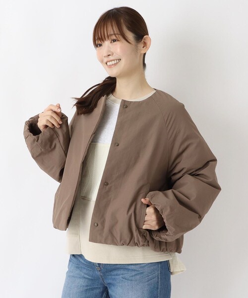 one'sterrace(ワンズテラス)の「中綿ショートコート(その他アウター・レディース・ベージュ系その他7/ブラック系8/ダークブラウン系8・02)」の1枚目の写真