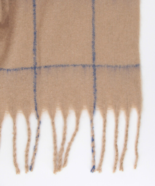 FREAK'S STORE(フリークスストア)の「ウインドウペン チェック柄 ボリューム マフラー(マフラー・メンズ・ブラック/ベージュ/ネイビー・ONE SIZE)」の8枚目の写真