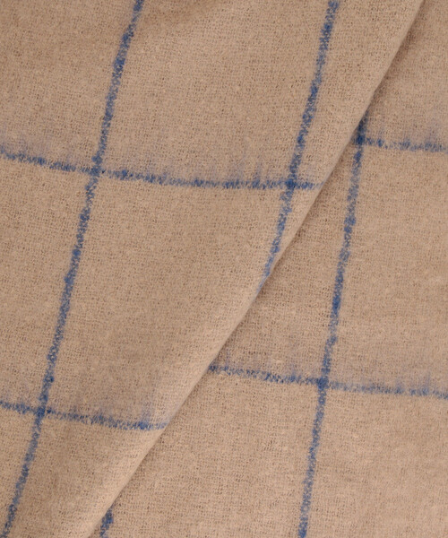 FREAK'S STORE(フリークスストア)の「ウインドウペン チェック柄 ボリューム マフラー(マフラー・メンズ・ブラック/ベージュ/ネイビー・ONE SIZE)」の9枚目の写真