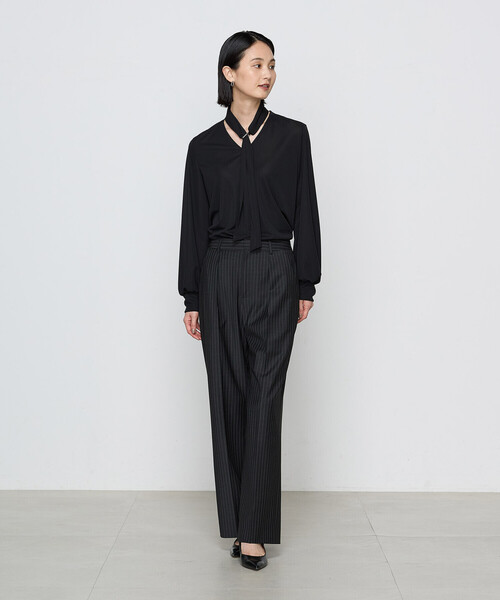 COMME CA（コムサ）の「〔 Sサイズ 〕【ブライトリーセットアップ】ボウタイ ブラウス（シャツ/ブラウス・レディース・ブラック/ダークブラウン/ボルドー/グレイッシュベージュ・5号）」の16枚目の写真