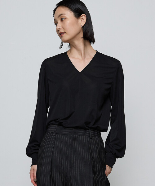 COMME CA（コムサ）の「〔 Sサイズ 〕【ブライトリーセットアップ】ボウタイ ブラウス（シャツ/ブラウス・レディース・ブラック/ダークブラウン/ボルドー/グレイッシュベージュ・5号）」の18枚目の写真