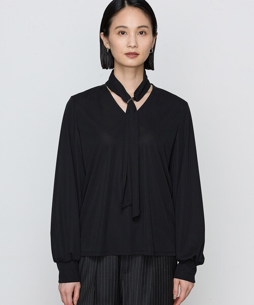 COMME CA（コムサ）の「〔 Sサイズ 〕【ブライトリーセットアップ】ボウタイ ブラウス（シャツ/ブラウス・レディース・ブラック/ダークブラウン/ボルドー/グレイッシュベージュ・5号）」の19枚目の写真