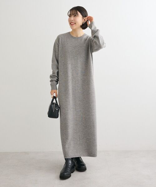 Green　Parks（グリーンパークス）の「SET2点ケーブルベスト+ニットワンピース（ワンピース・レディース・グレー/ベージュ・FREE）」の21枚目の写真
