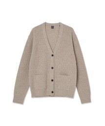 IOLO（イオロ）の「バルキーリップVネックカーディガン_オートミールベージュ（カーディガン/ボレロ）」