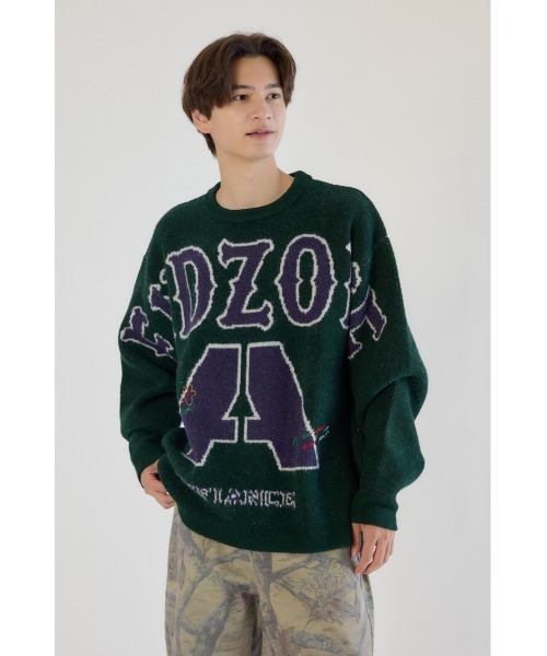 RODEO CROWNS WIDE BOWL(ロデオクラウンズワイドボウル)の「ENDZONE ニット(ニット/セーター・メンズ・アイボリー/グリーン/ネイビー・LARGE/MEDIUM)」の4枚目の写真