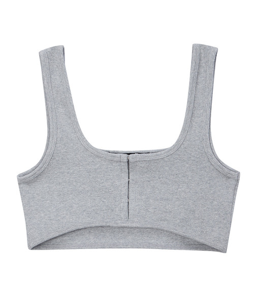 LCDC TM（エルシーディーシーティーエム）の「BUSTIER DETAIL BRA TOP（Tシャツ/カットソー・レディース・ホワイト/ブルー/チャコールグレー・MEDIUM/SMALL）」の2枚目の写真