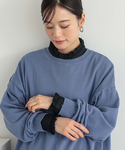 n'OrLABEL（ノアールレーベル）の「『ギャザーフリルブラウス』（シャツ/ブラウス・レディース・オフホワイト/ブラック・1/2）」の22枚目の写真