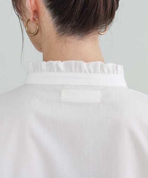 n'OrLABEL（ノアールレーベル）の「『ギャザーフリルブラウス』（シャツ/ブラウス・レディース・オフホワイト/ブラック・1/2）」の15枚目の写真