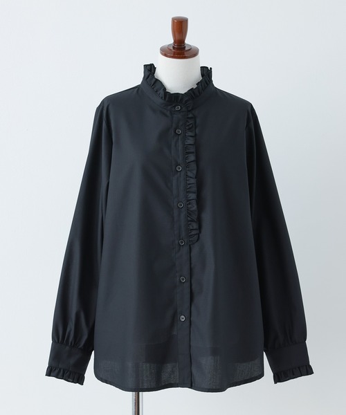 n'OrLABEL（ノアールレーベル）の「『ギャザーフリルブラウス』（シャツ/ブラウス・レディース・オフホワイト/ブラック・1/2）」の17枚目の写真