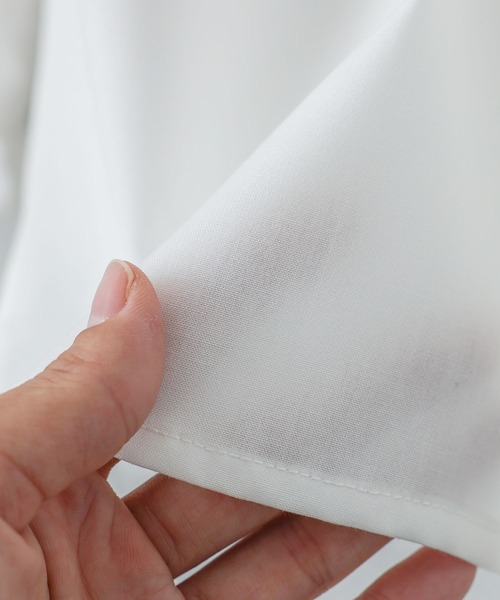 n'OrLABEL（ノアールレーベル）の「『ギャザーフリルブラウス』（シャツ/ブラウス・レディース・オフホワイト/ブラック・1/2）」の10枚目の写真