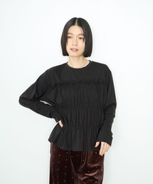 シャリングギャザープルオーバー
