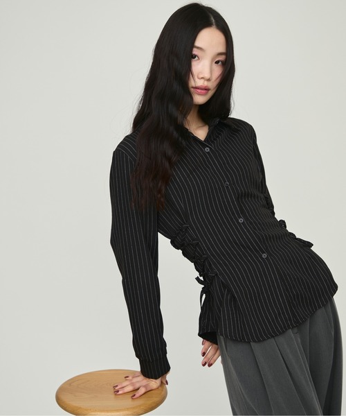 Stripe Corset Shirt / ストライプコルセットシャツ（シャツ/ブラウス