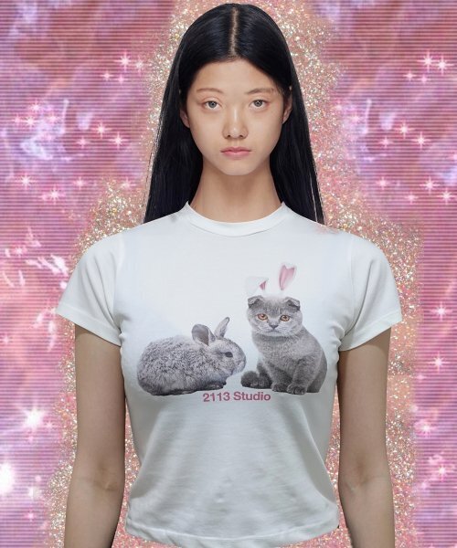 2113 STUDIO(イイルイルサムスタジオ)の「エアロクロップTシャツ10(Tシャツ/カットソー・レディース・その他・FREE)」の1枚目の写真