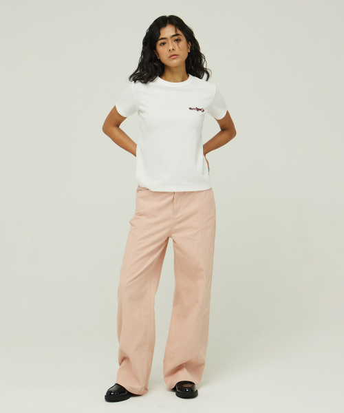 MAGOODGAN(メックウッドガン)の「フェイトロ4808 ワイドフィットピンクコットンパンツ(その他パンツ・レディース・その他・LARGE/MEDIUM/SMALL/X-SMALL)」の2枚目の写真