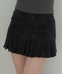 pleats melia mini skirt/プリーツレイヤードメリアミニスカート