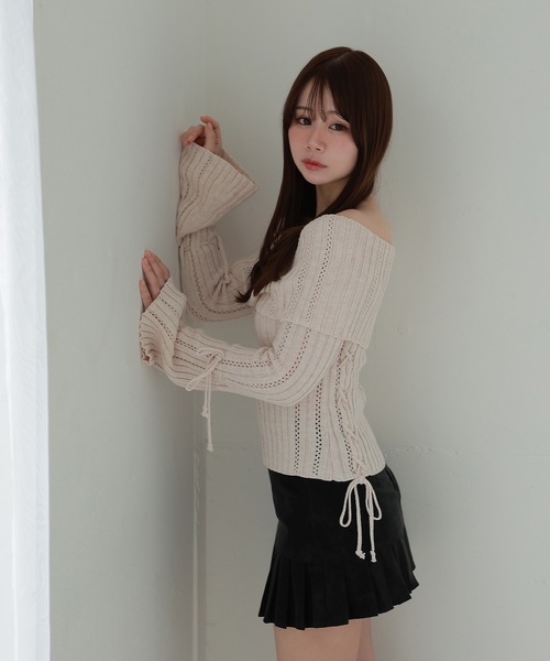 M DOLLY(エムドリー)の「pleats melia mini skirt/プリーツレイヤードメリアミニスカート(スカート・レディース・ブラウン/ブラック・S/M)」の7枚目の写真