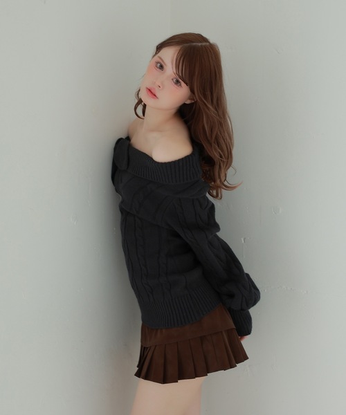 M DOLLY(エムドリー)の「pleats melia mini skirt/プリーツレイヤードメリアミニスカート(スカート・レディース・ブラウン/ブラック・S/M)」の14枚目の写真