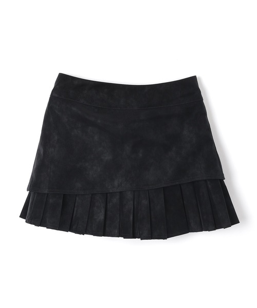 M DOLLY(エムドリー)の「pleats melia mini skirt/プリーツレイヤードメリアミニスカート(スカート・レディース・ブラウン/ブラック・S/M)」の18枚目の写真