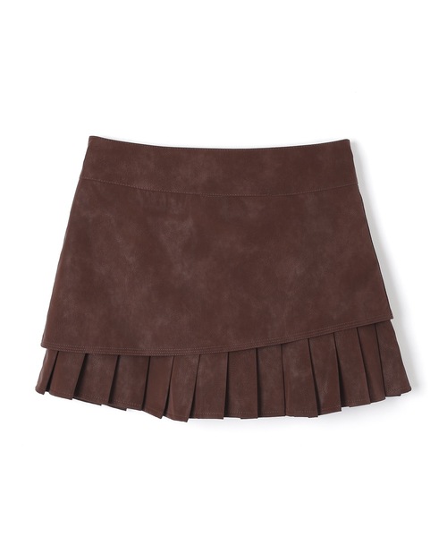 M DOLLY(エムドリー)の「pleats melia mini skirt/プリーツレイヤードメリアミニスカート(スカート・レディース・ブラウン/ブラック・S/M)」の19枚目の写真