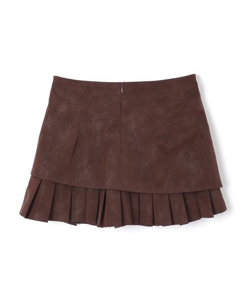 M DOLLY(エムドリー)の「pleats melia mini skirt/プリーツレイヤードメリアミニスカート(スカート・レディース・ブラウン/ブラック・S/M)」の20枚目の写真
